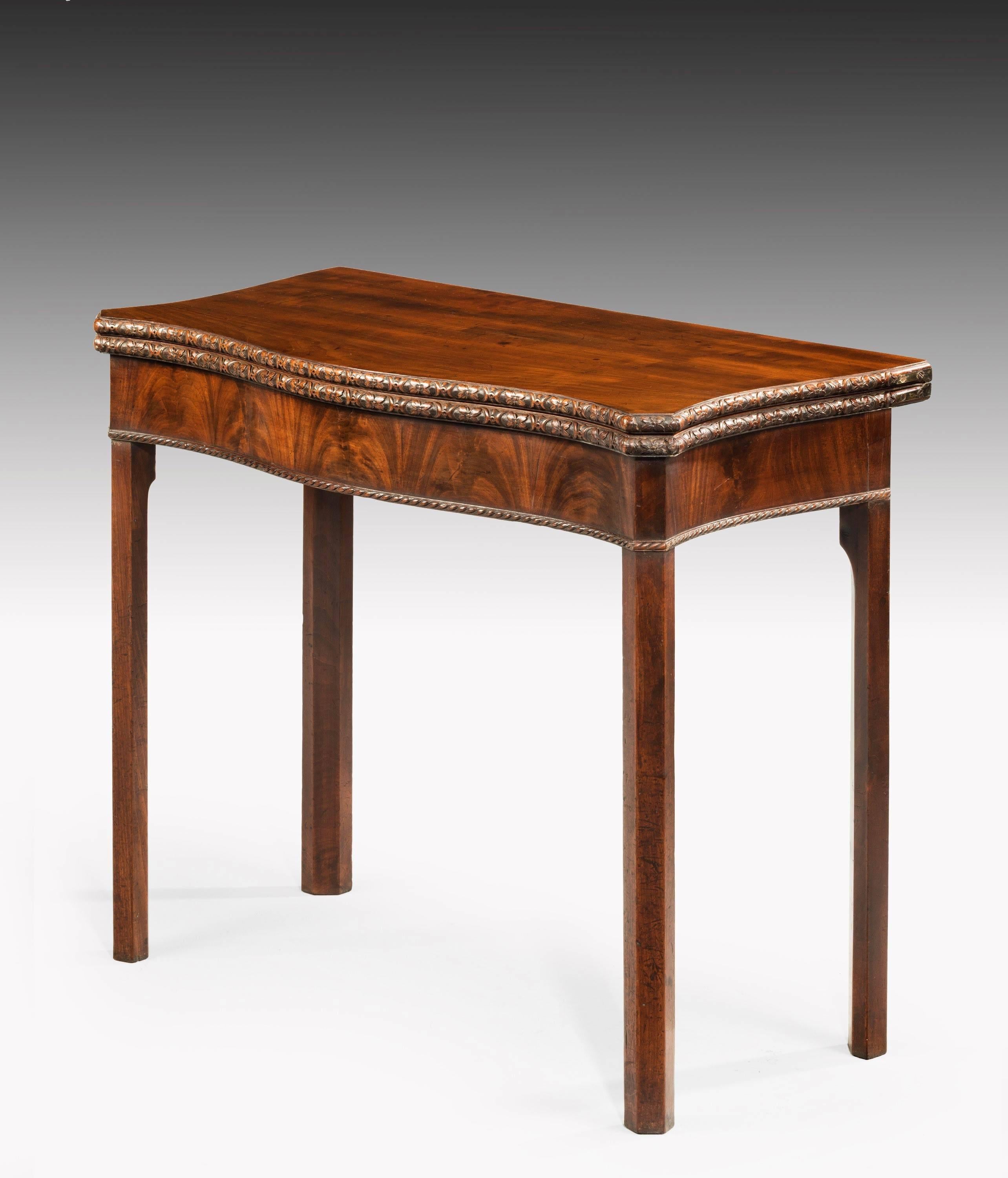 Chippendale Period Tea Table of Serpentine Outline 2
