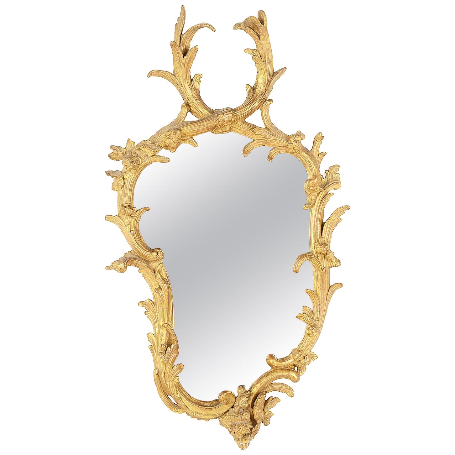 Chippendale Period Wall Mirror, 18th Century For Sale