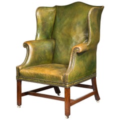 Antique Chippendale Period Wing Chair