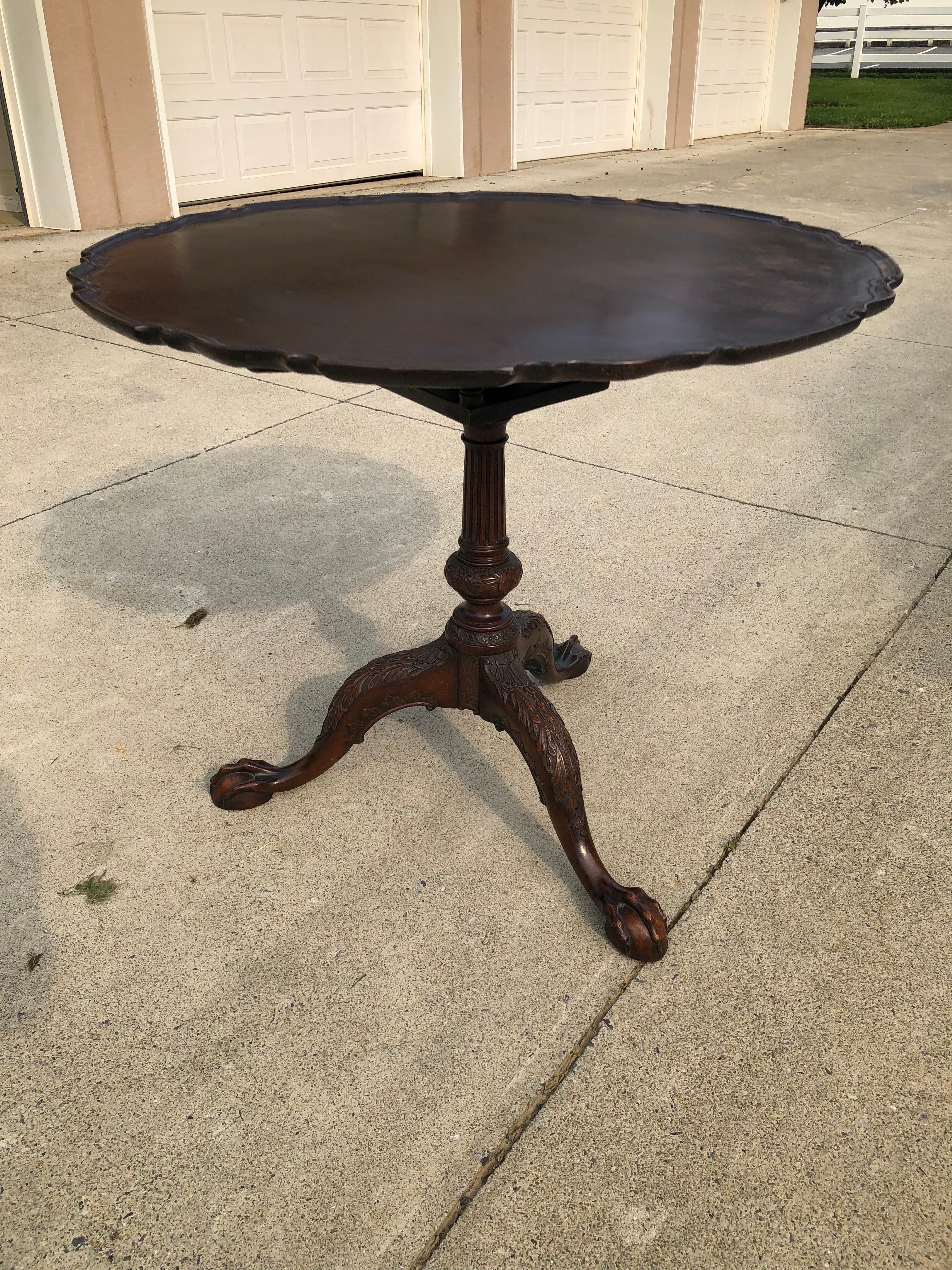 chippendale pie crust table
