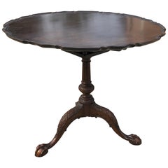 Antique Chippendale Pie Crust Tilt-Top Table