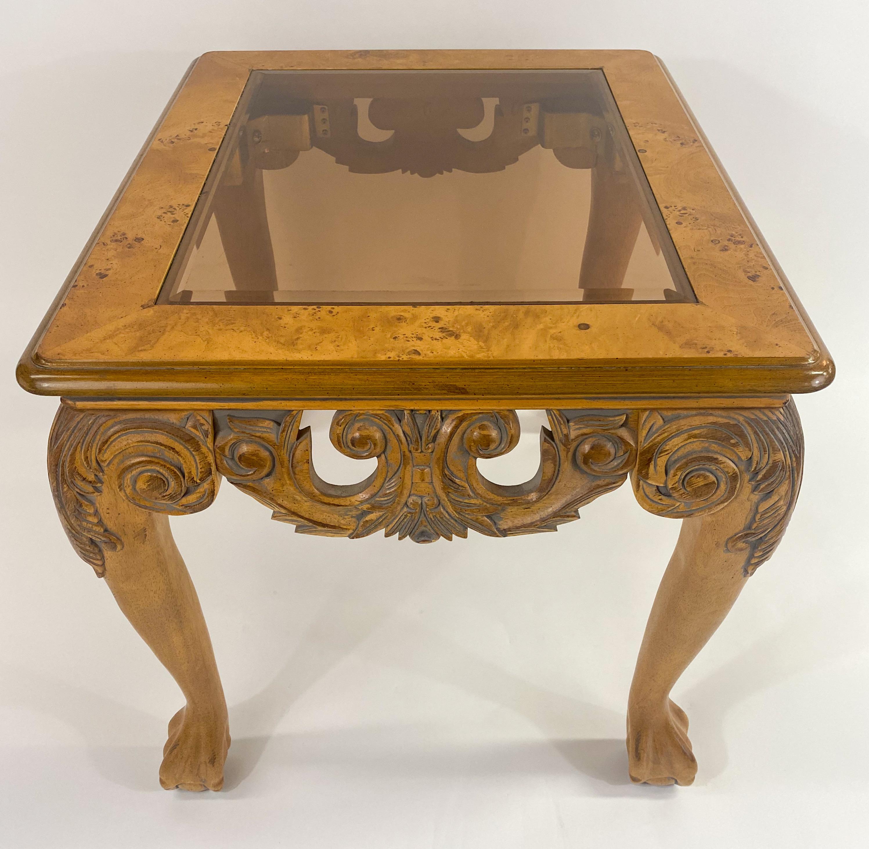 Chippendale Queen Ann Style Carved Wood  Coffee or Cocktail Table For Sale 4