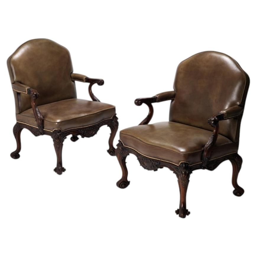 Chippendale Reilly Library Armchair For Sale