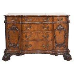 Chippendale Revival carved mahogany sideboard