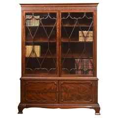 Chippendale Revival mahogany bookcase