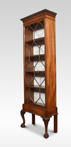 Chippendale Revival Mahogany Display Bookcase