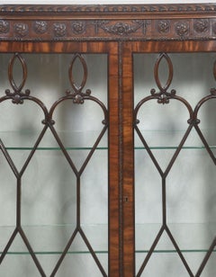Chippendale Revival Mahogany Display Cabinet