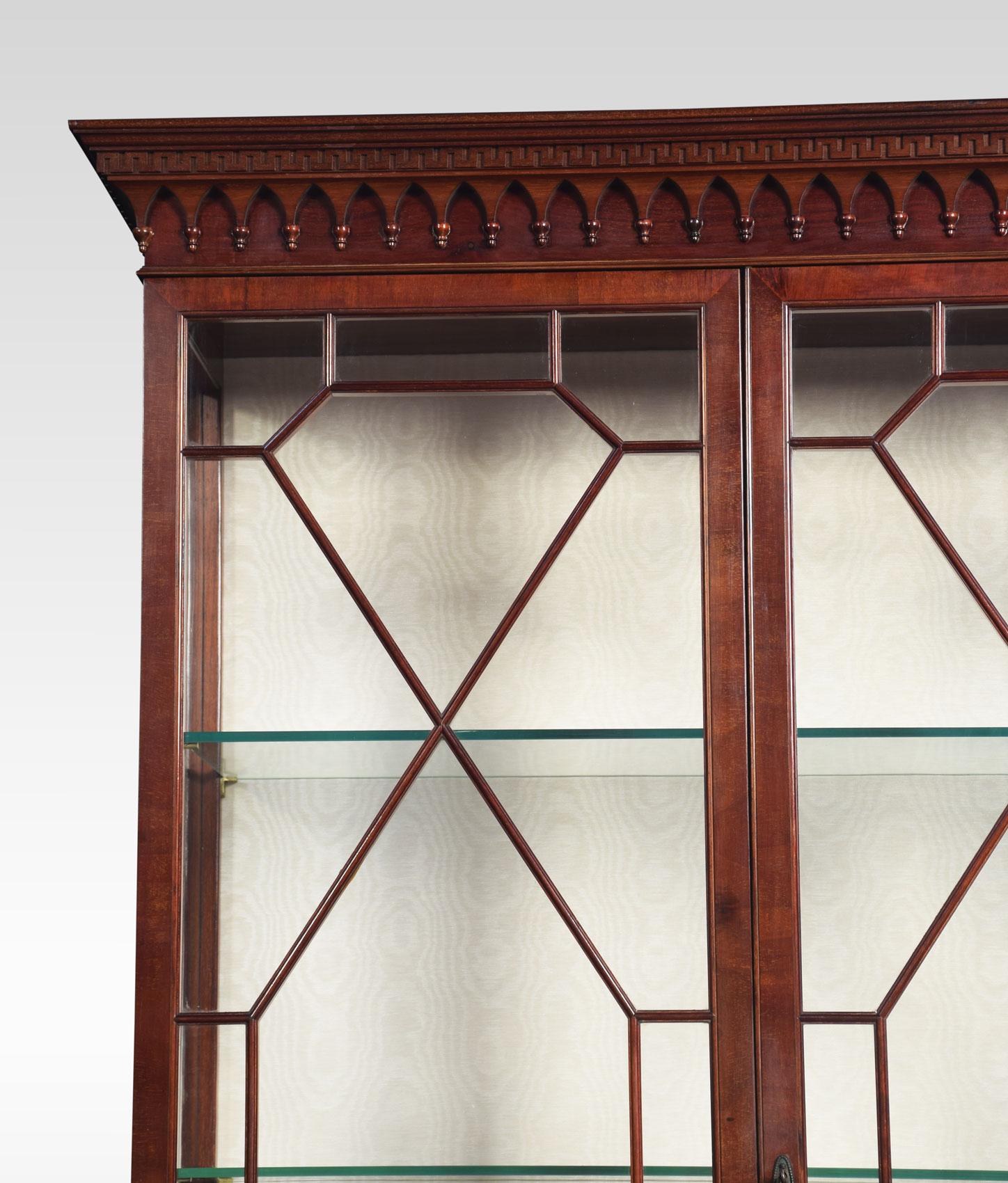 Chippendale Revival Mahogany Display Cabinet 3