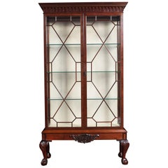 Chippendale Revival Mahogany Display Cabinet