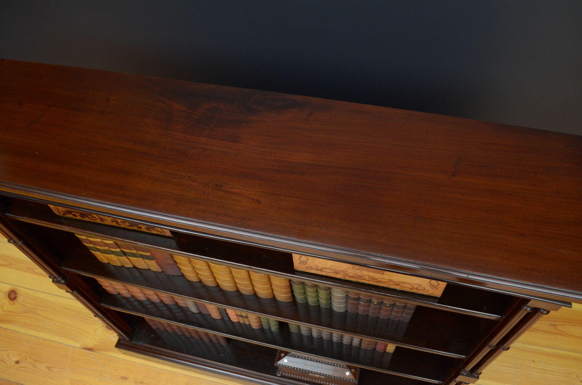 Chippendale Revival Mahogany Open Bookcase For Sale 1