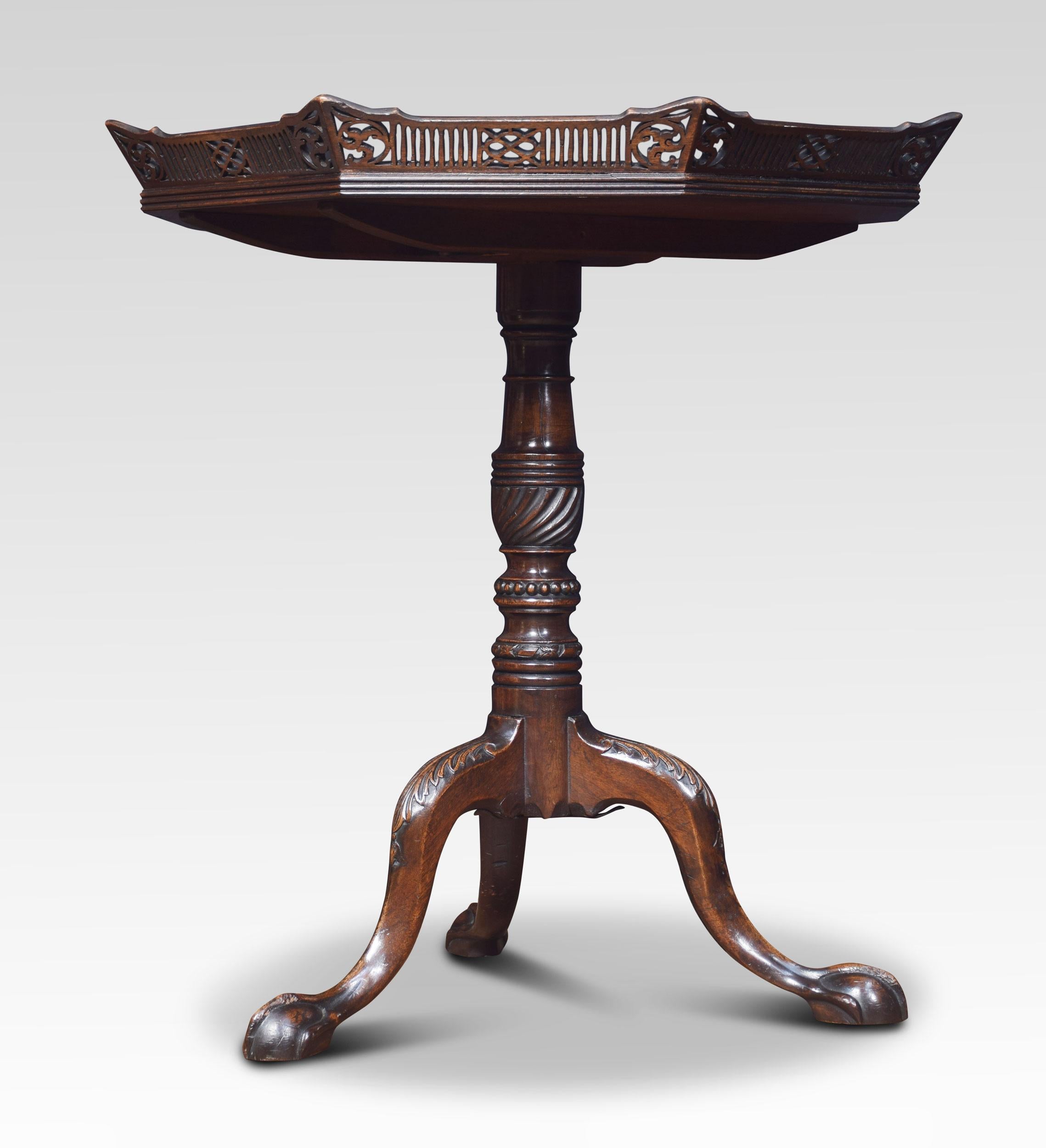 Chippendale Revival Mahogany Silver Table 3