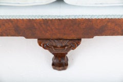 Chippendale Revival Settee Sofa Walnut Couch