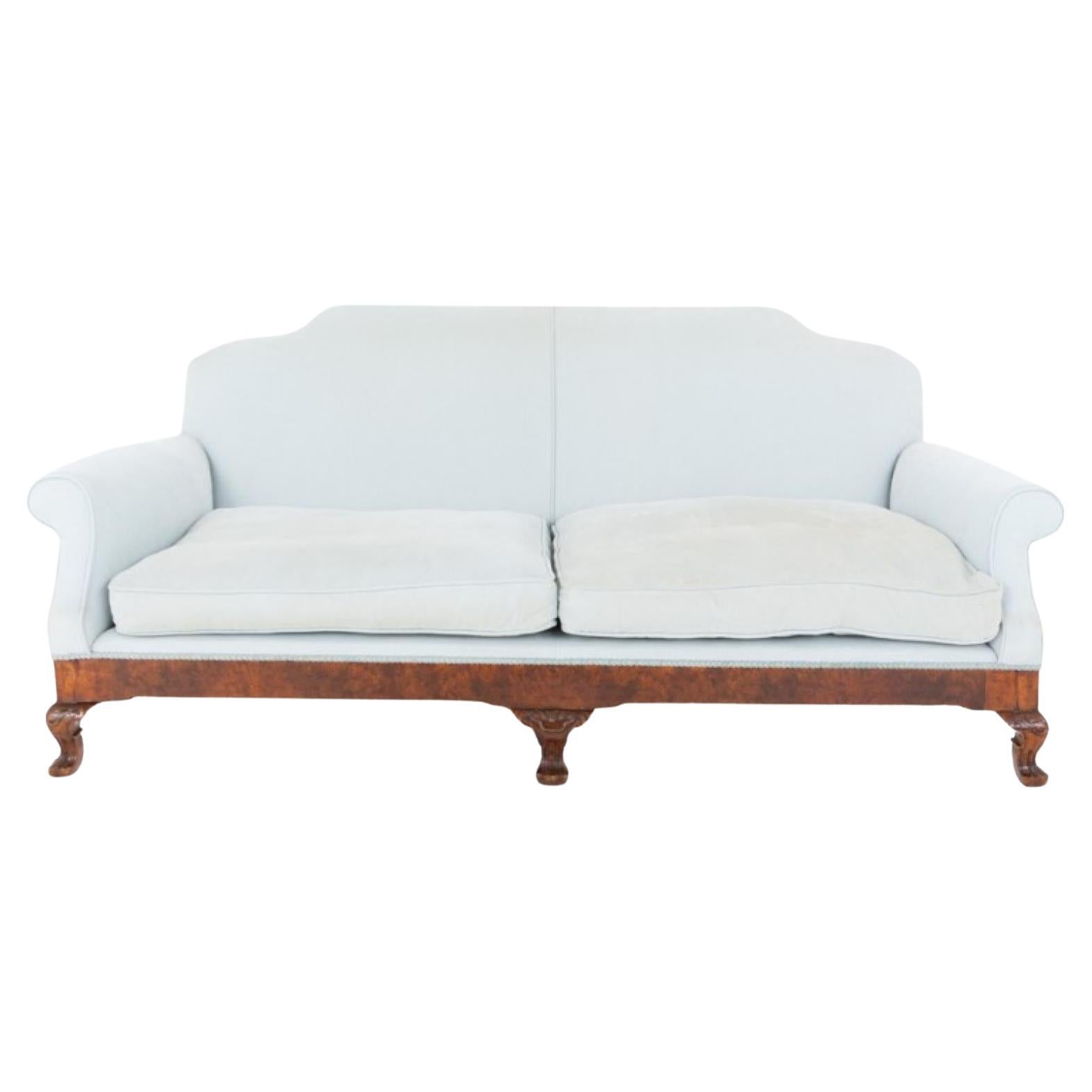 Chippendale Revival Settee Sofa Walnut Couch