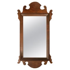 Chippendale Revival Walnut Pediment Wall Mirror, circa 1920