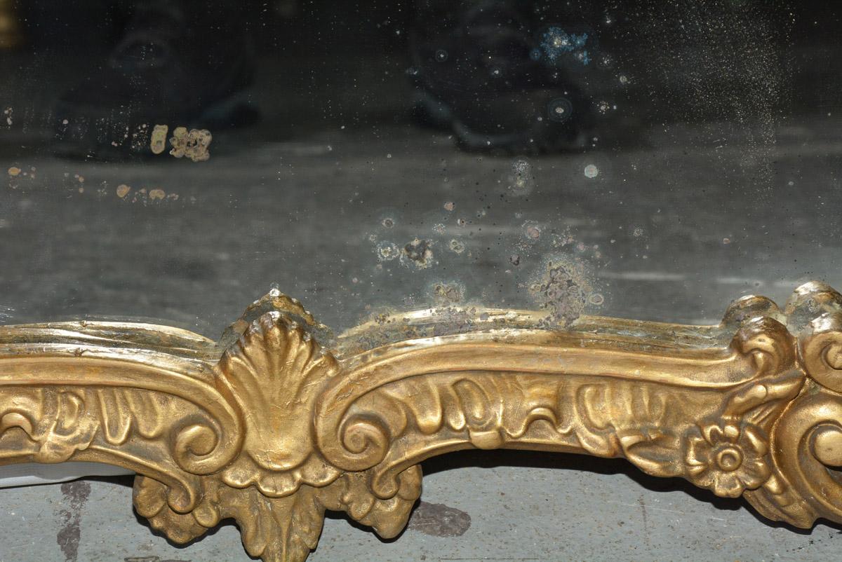 Wood Chippendale Rococo Style Mirror