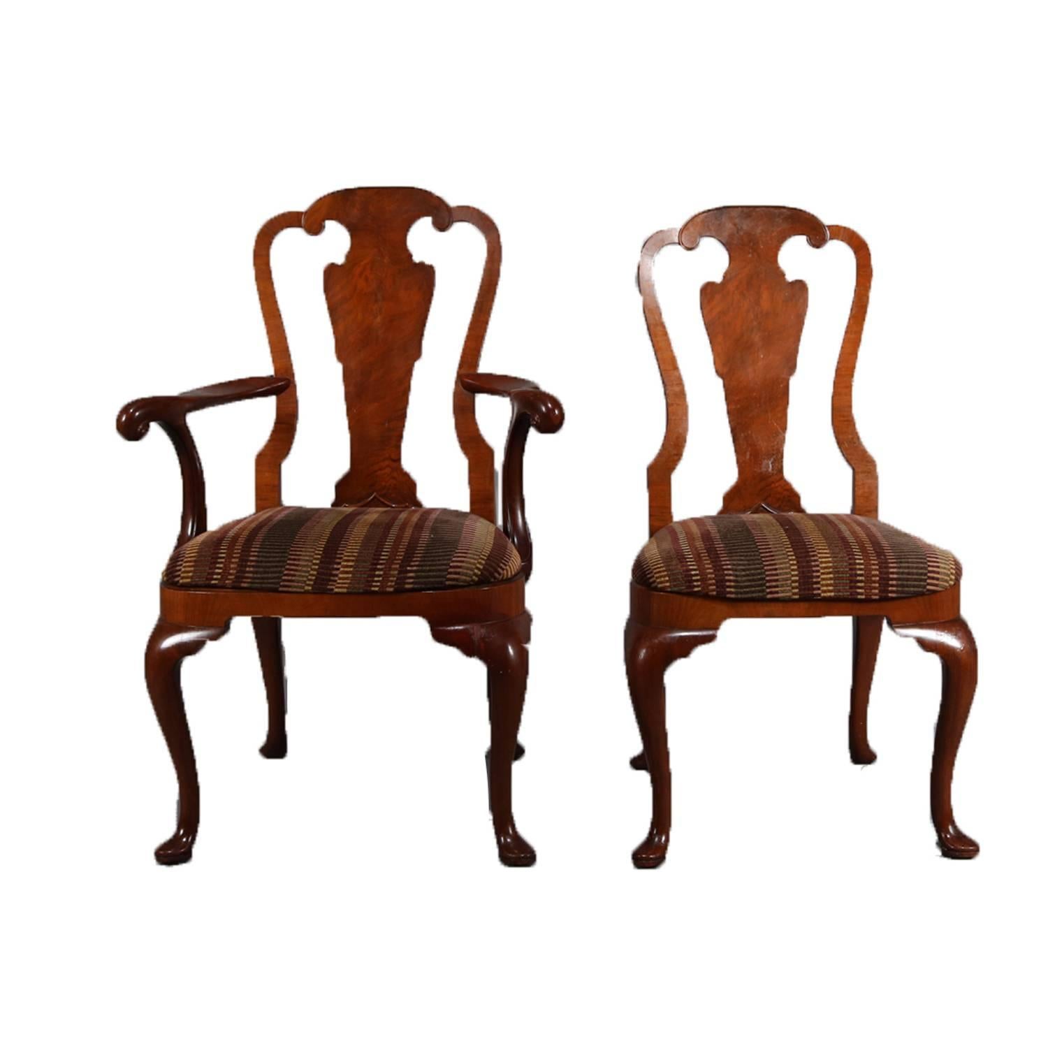 Carved Chippendale School Mahogany Dining Set, Schmeig & Kotzian, NY, 20th Century