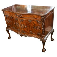 Chippendale Side Cabinet Mahogany Ball and Claw Feet