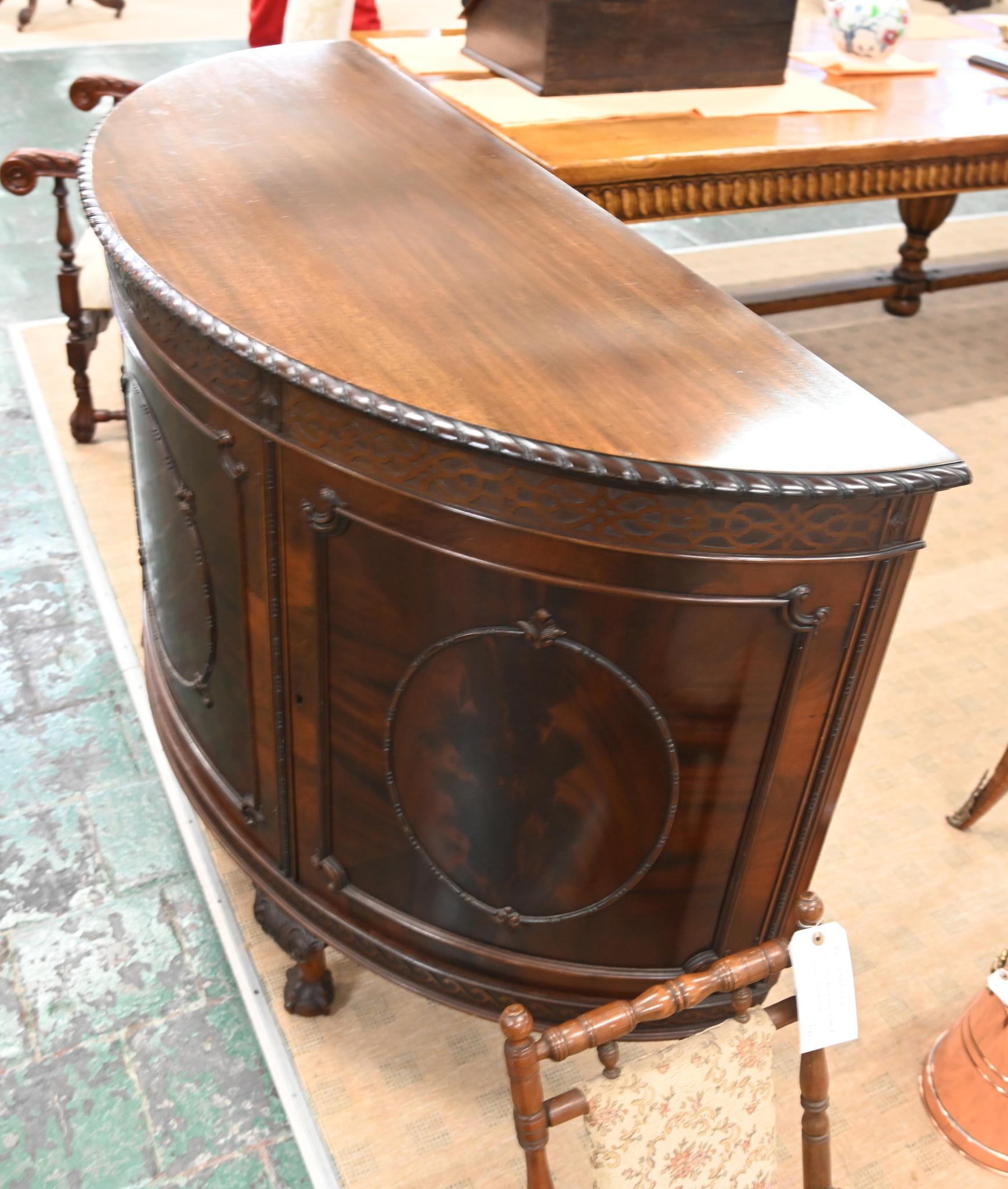 Mobile laterale Chippendale Cassapanca in mogano 1880 In condizioni buone in vendita a Potters Bar, GB