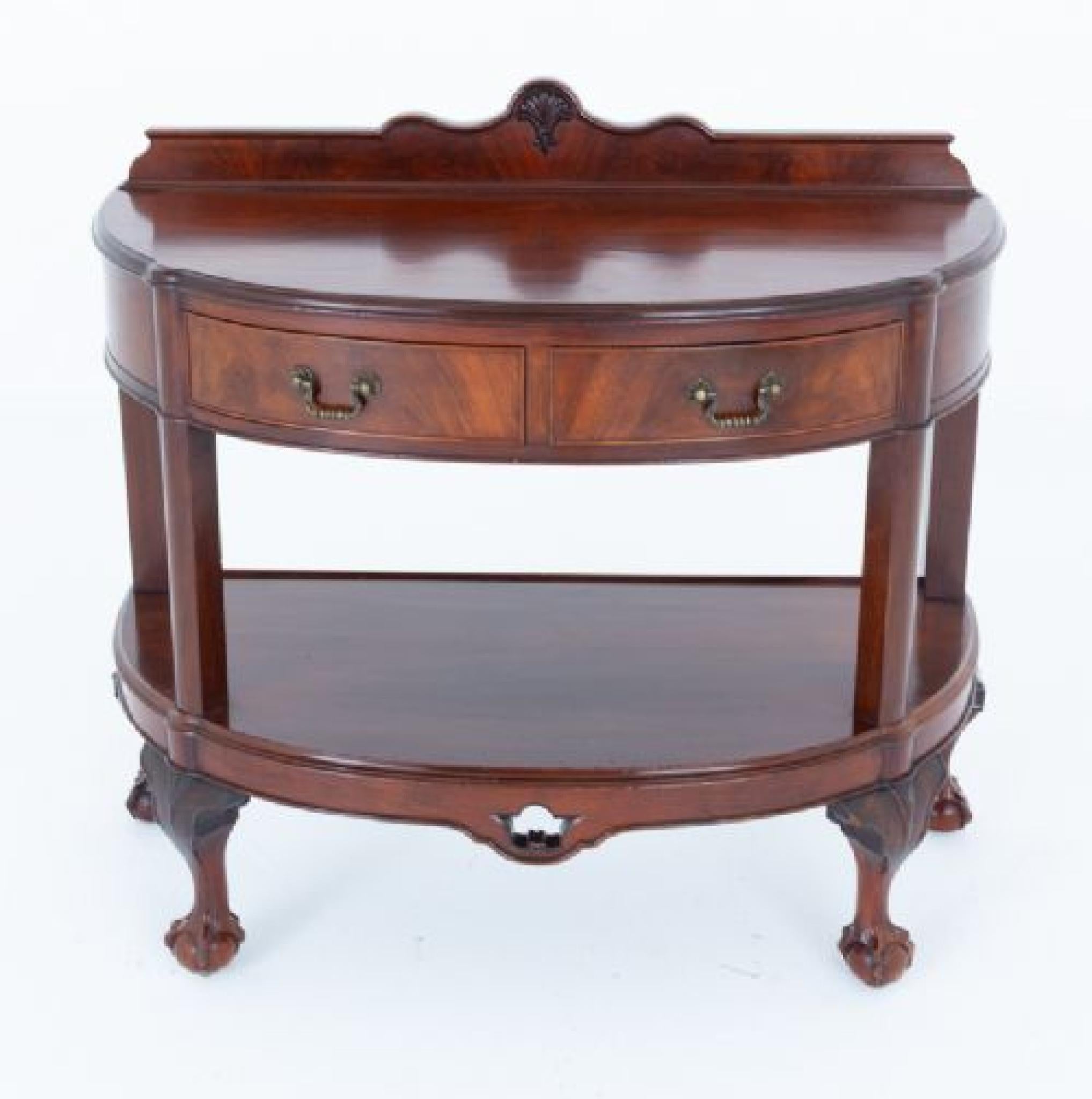 Inizio XX secolo Credenza Chippendale Server in mogano Ball and Ball 1900 in vendita