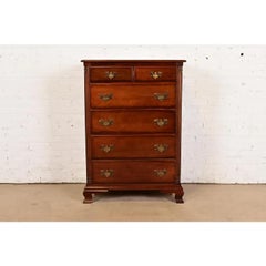 Chippendale Solid Mahogany Highboy Dresser by Kling