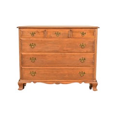 Chippendale Solid Maple Dresser or Chest of Drawers by Kling, Circa 1960s