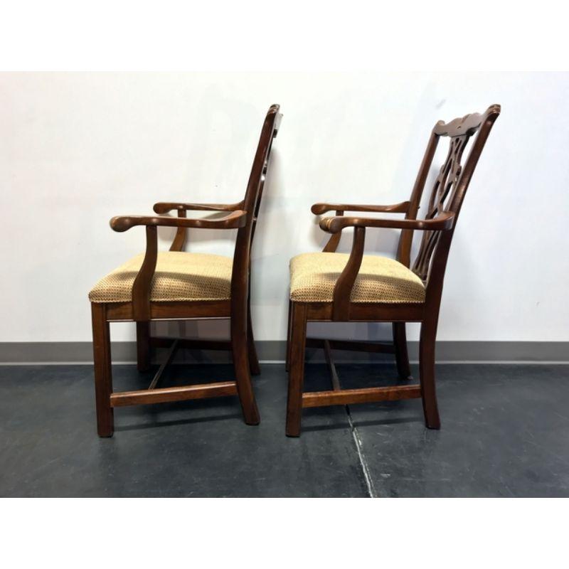 Chippendale Straight Leg Maple Dining  Armchairs by CRESENT - Pair In Good Condition In Charlotte, NC