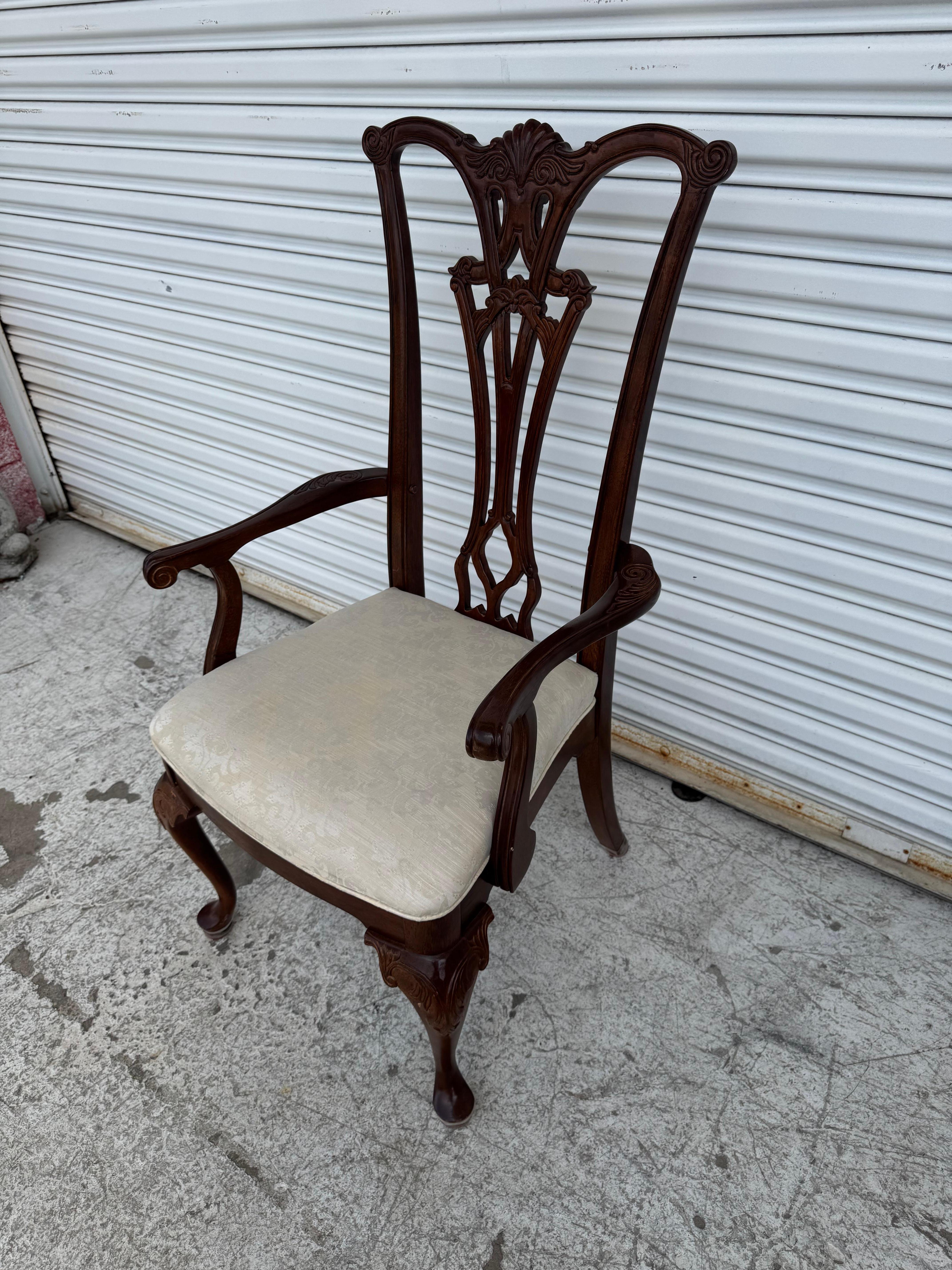 Chippendale Style Arm Chair For Sale 6