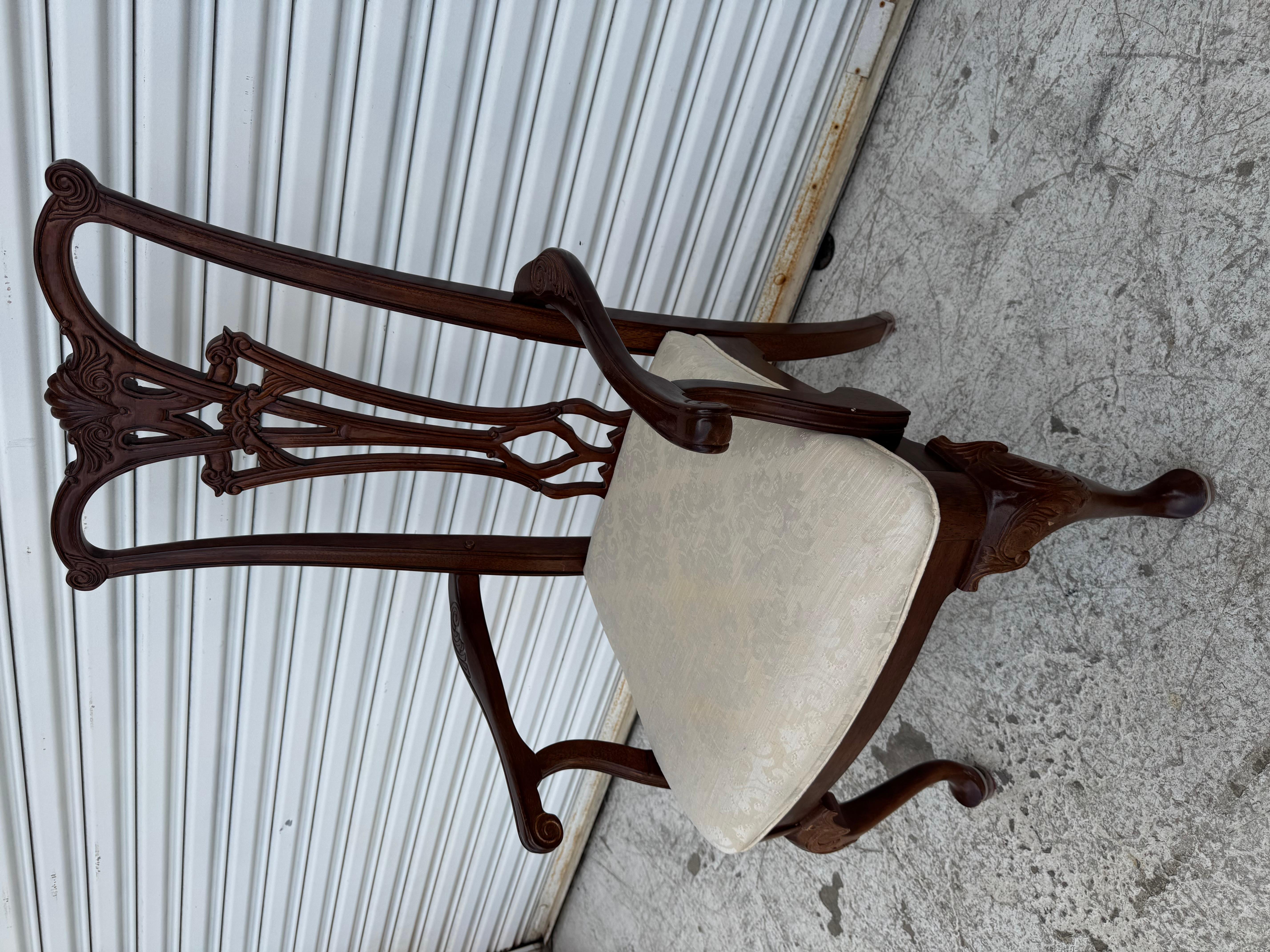 Chippendale Style Arm Chair For Sale 7