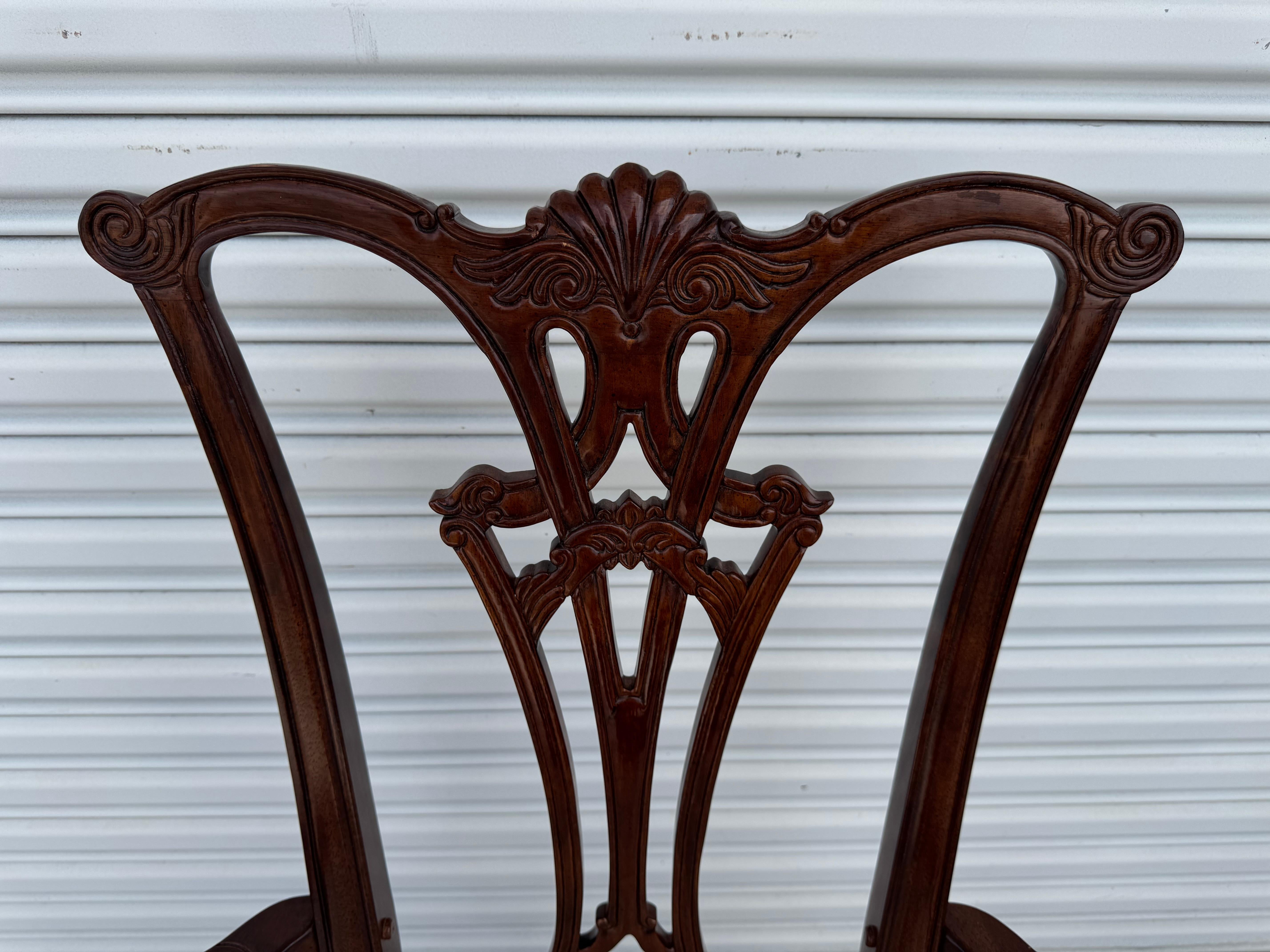 Chippendale Style Arm Chair For Sale 1