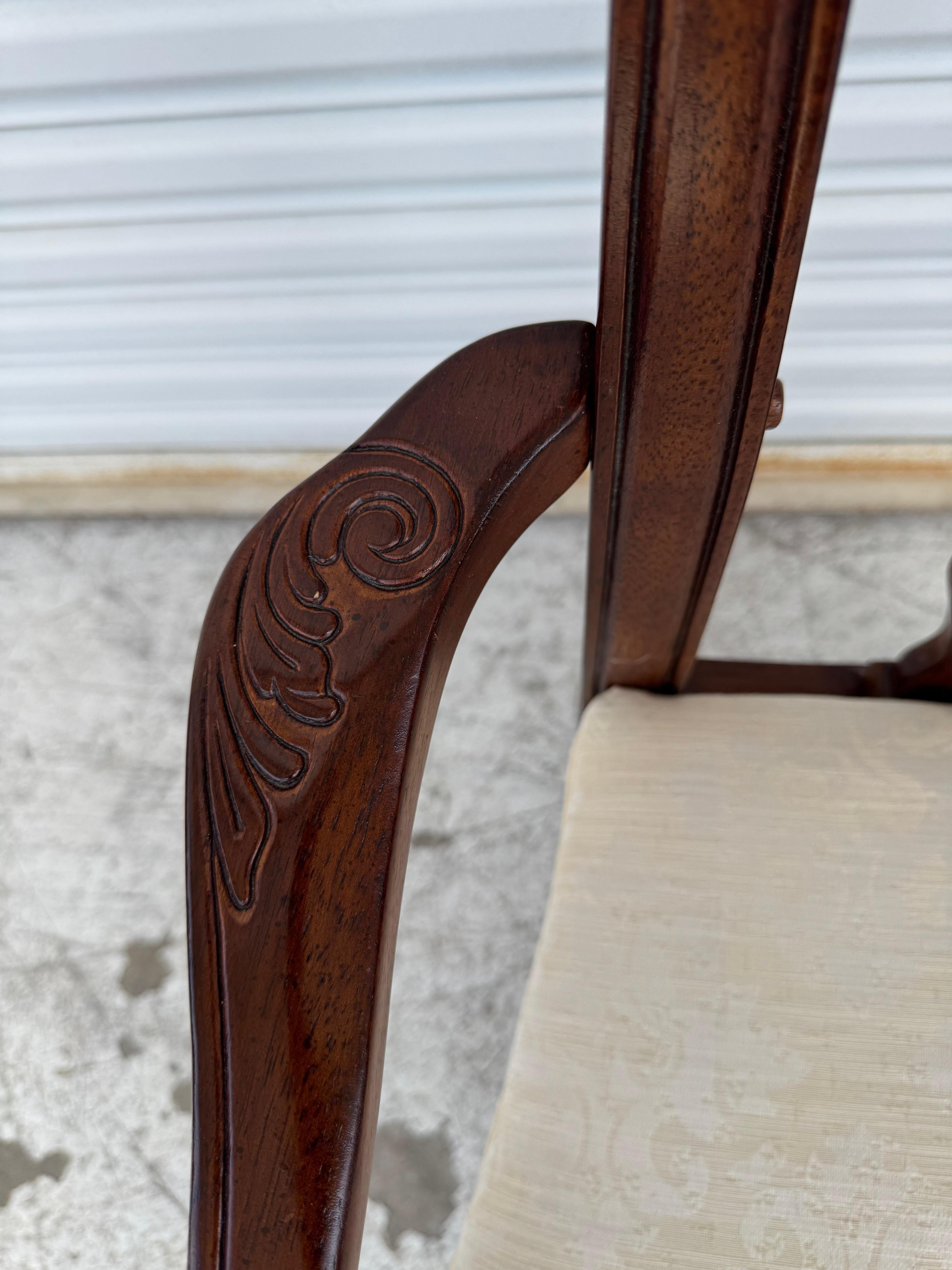 Chippendale Style Arm Chair For Sale 2