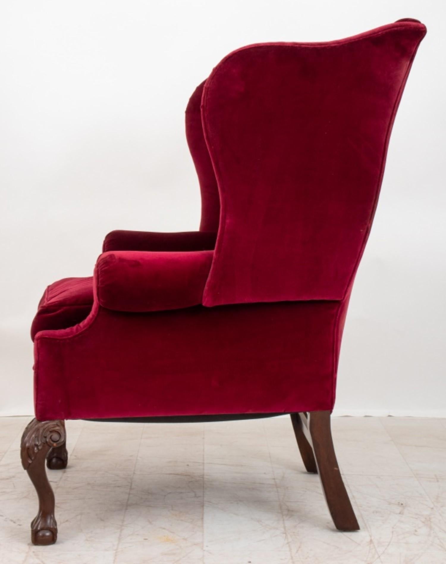 Chippendale Style Back Wing Chair For Sale 1