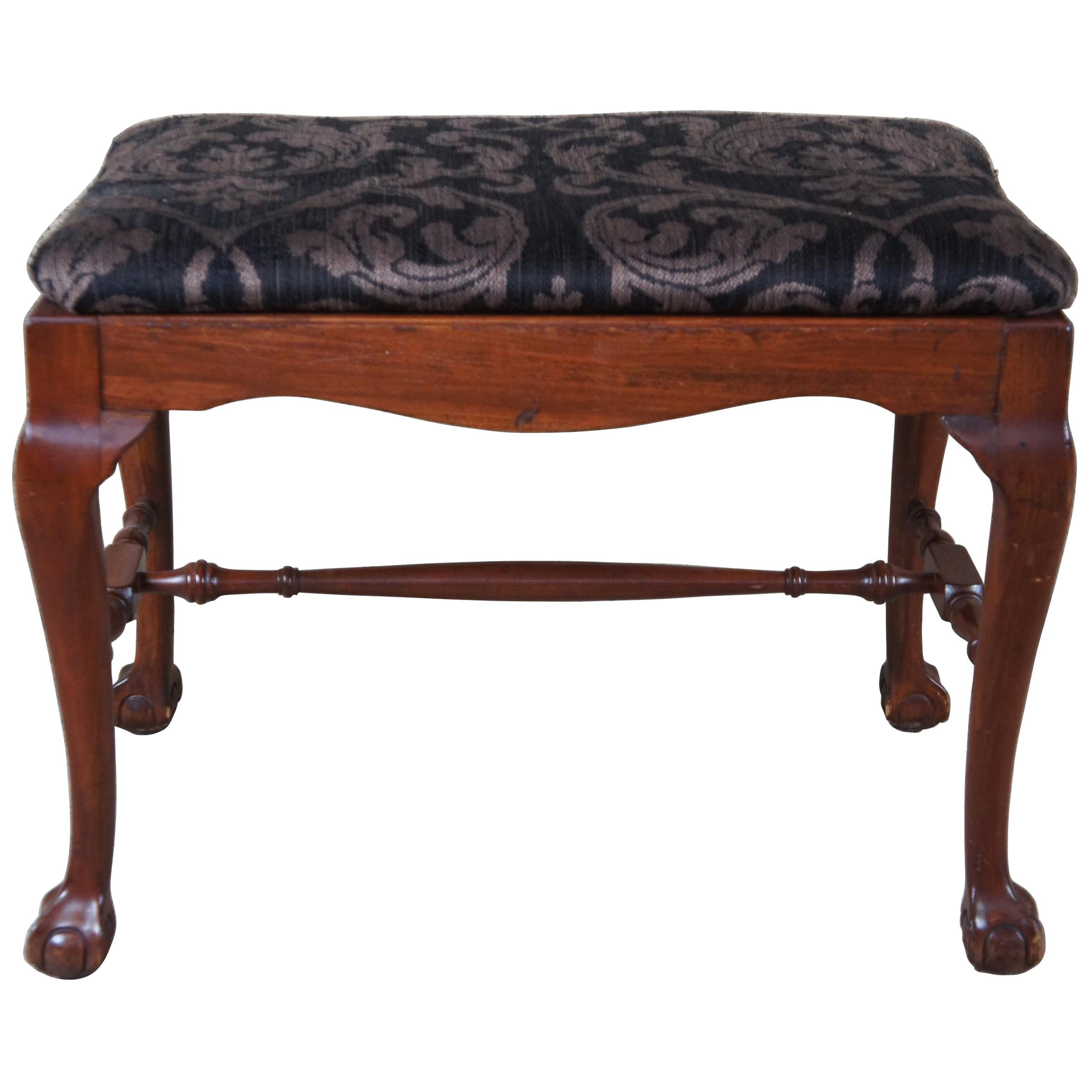Chippendale Style Ball & Claw Vanity Stool Window Bench Foot Rest Piano Seat