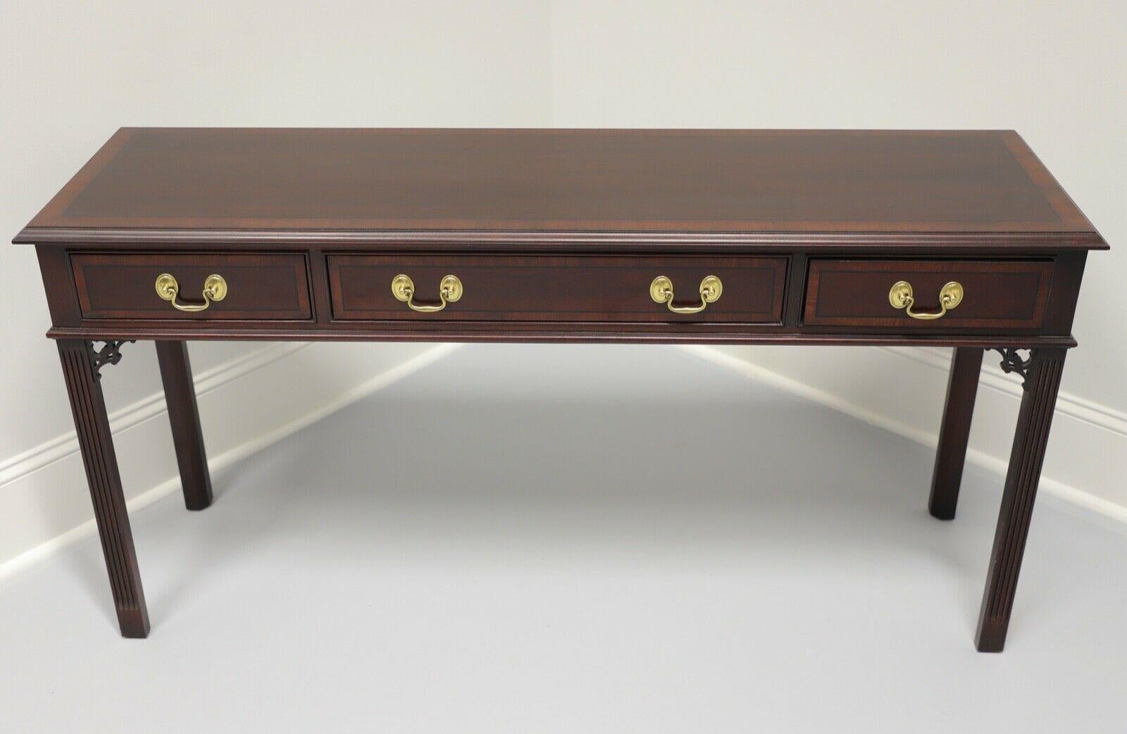 Chippendale Style Banded Mahogany Sofa Table by PENNSYLVANIA HOUSE 1