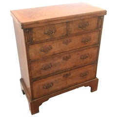Chippendale Style Burled Walnut Bachelors Chest