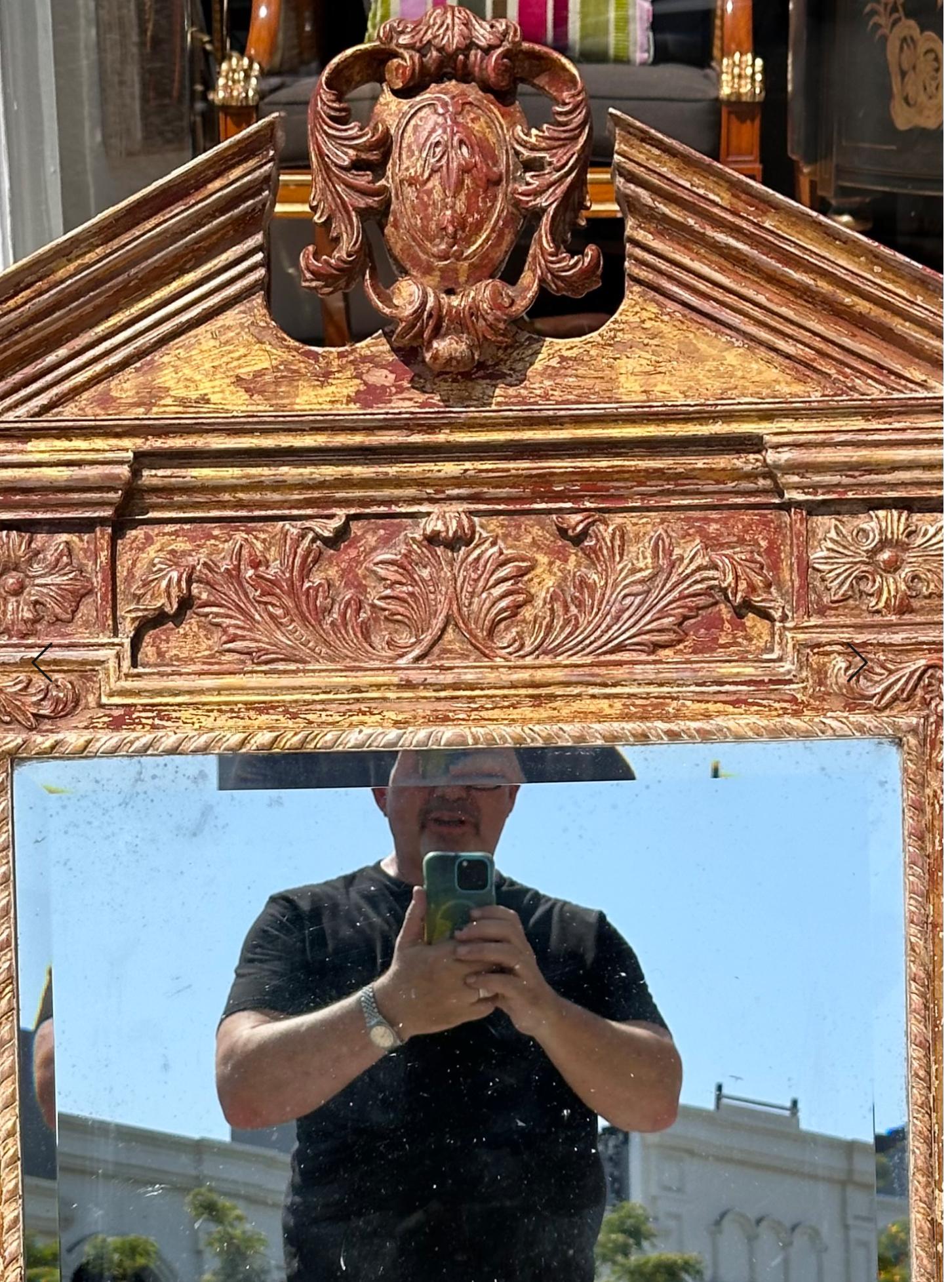 Miroir en bois doré Burton-Ching de style Chippendale Bon état - En vente à LOS ANGELES, CA
