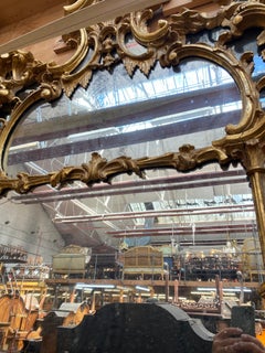 Chippendale style carved gilt wood pier glass wall mirror, circa 1860