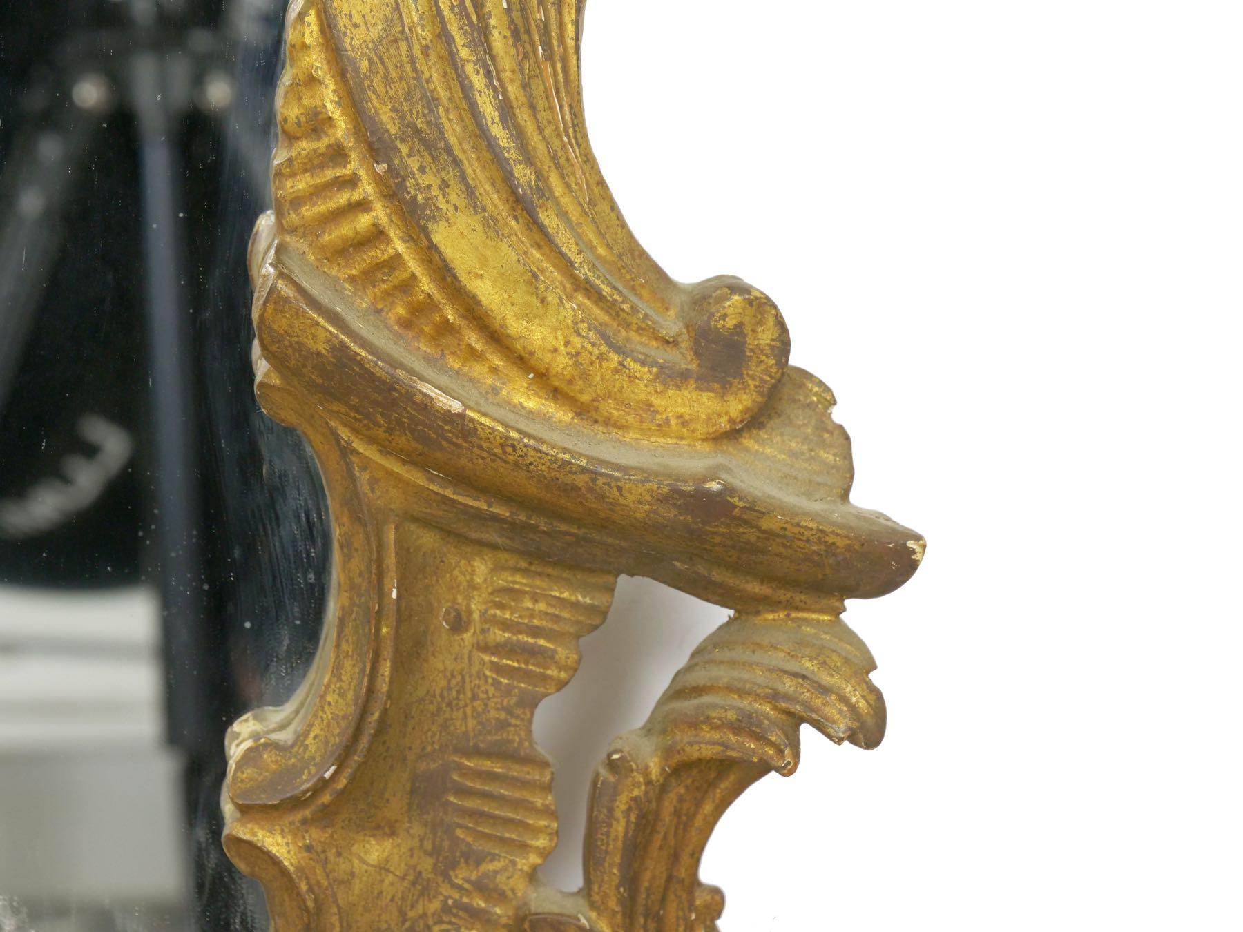 Chippendale Style Carved Giltwood Antique Pier Mirror, 19th Century 7