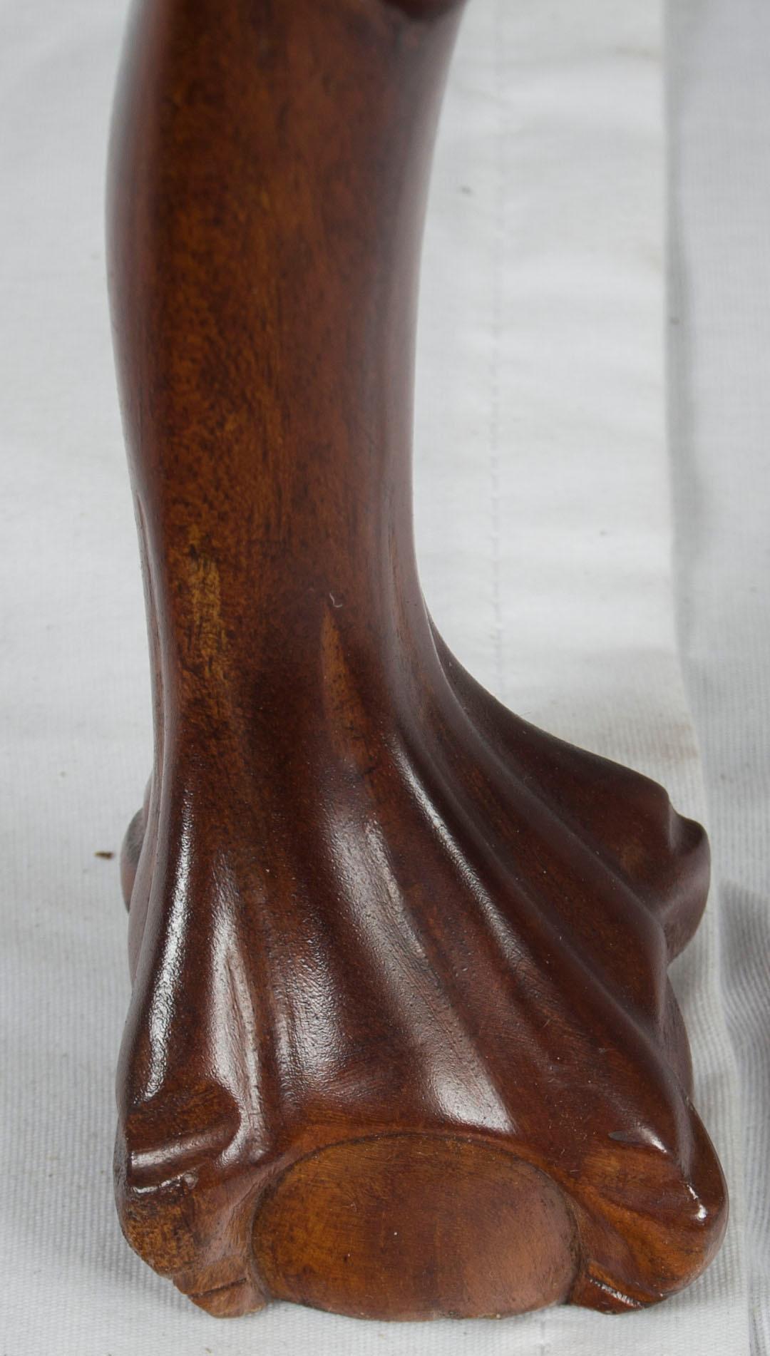 Chippendale Style Carved Mahogany Child's Size Bench For Sale 4