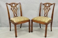 Chippendale Style Carved Mahogany Dining Side Chairs attr Theodore Alexander - 4