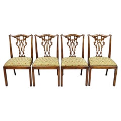Chippendale Style Carved Mahogany Dining Side Chairs attr Theodore Alexander - 4
