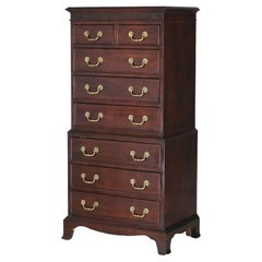 Chippendale Style Century Mahogany Eight-Drawer Lingerie Chest 20thC
