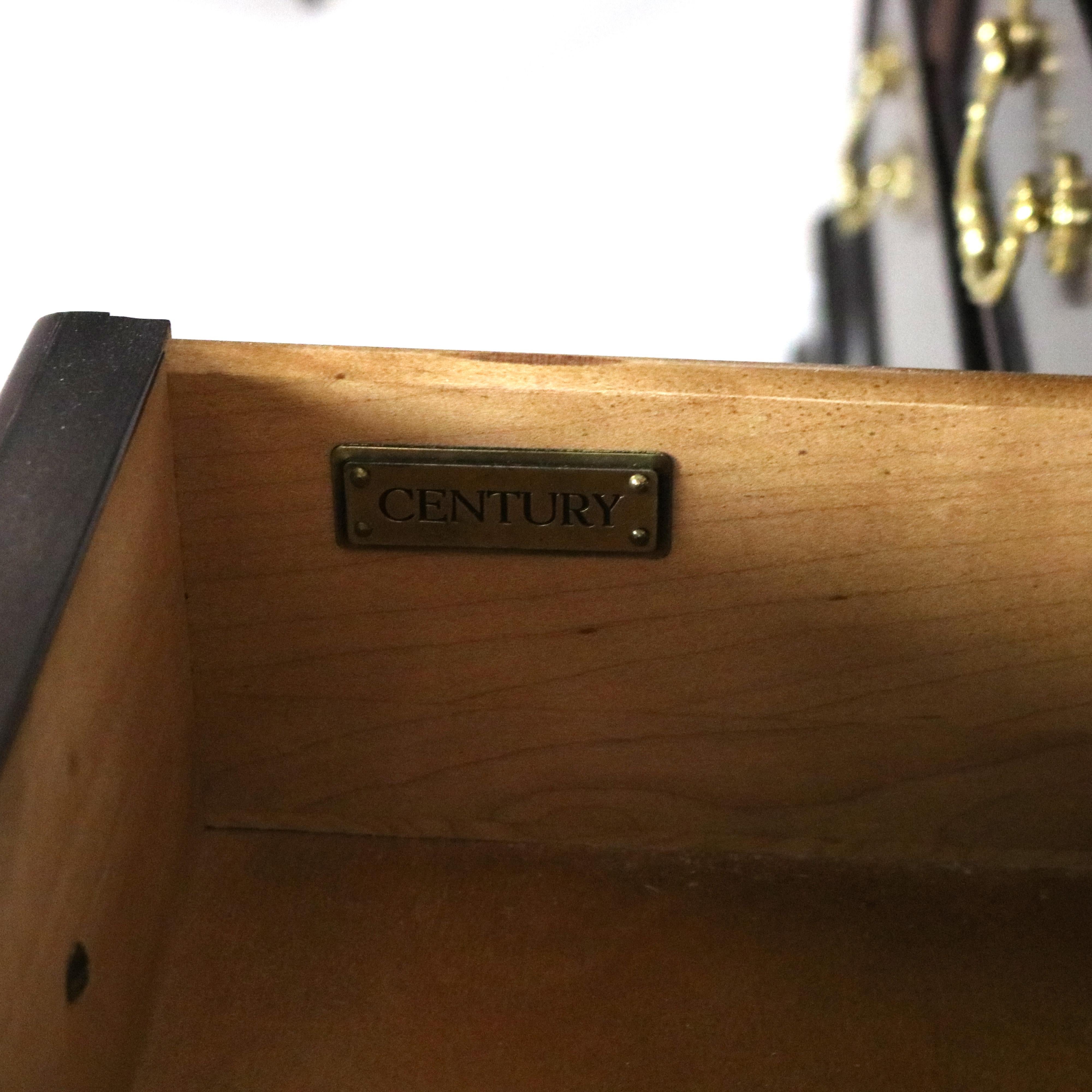 Commode à dix tiroirs en acajou de style Chippendale avec pieds à consoles 20e siècle en vente 3