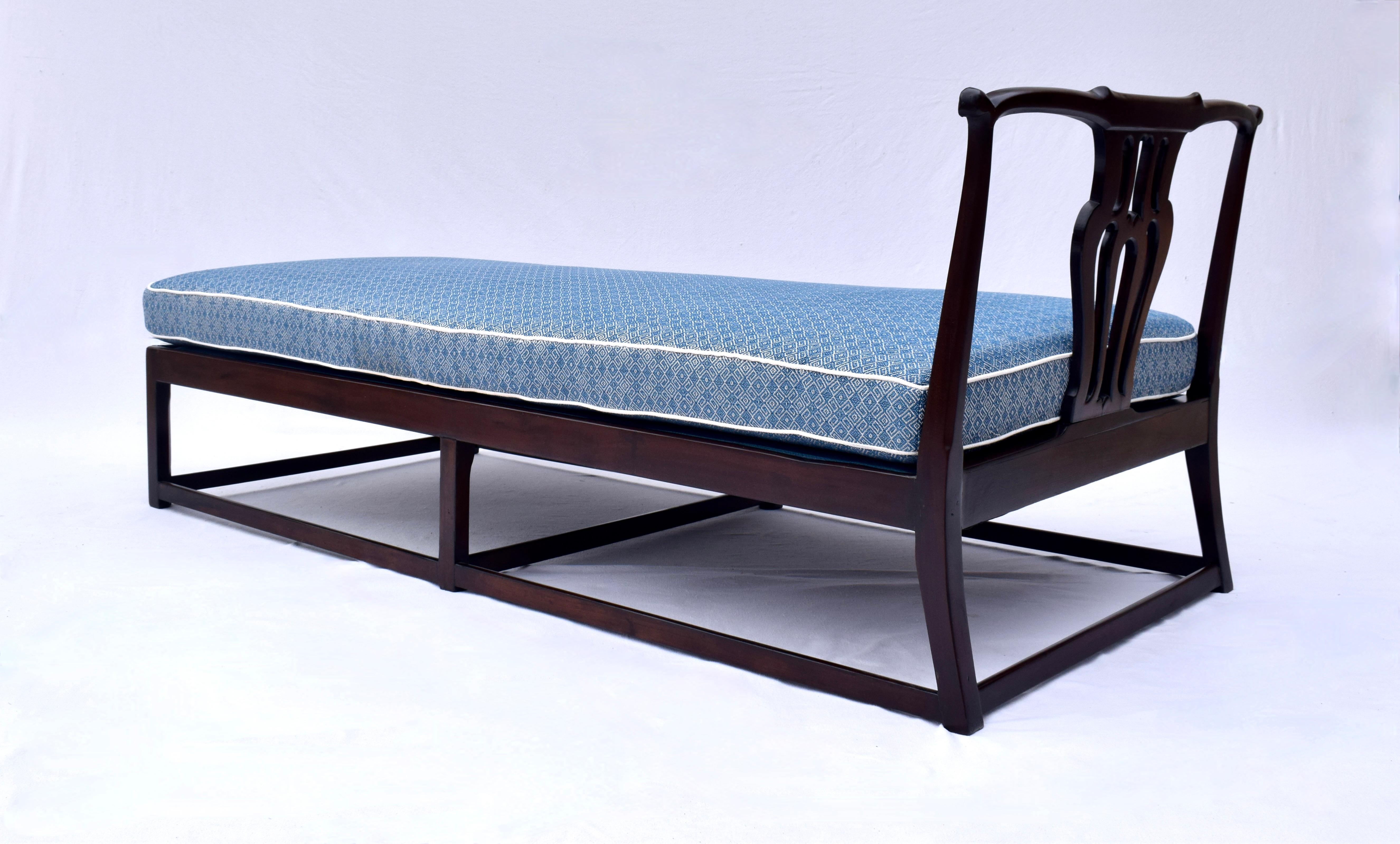 Upholstery Chippendale Style Chaise Daybed For Sale