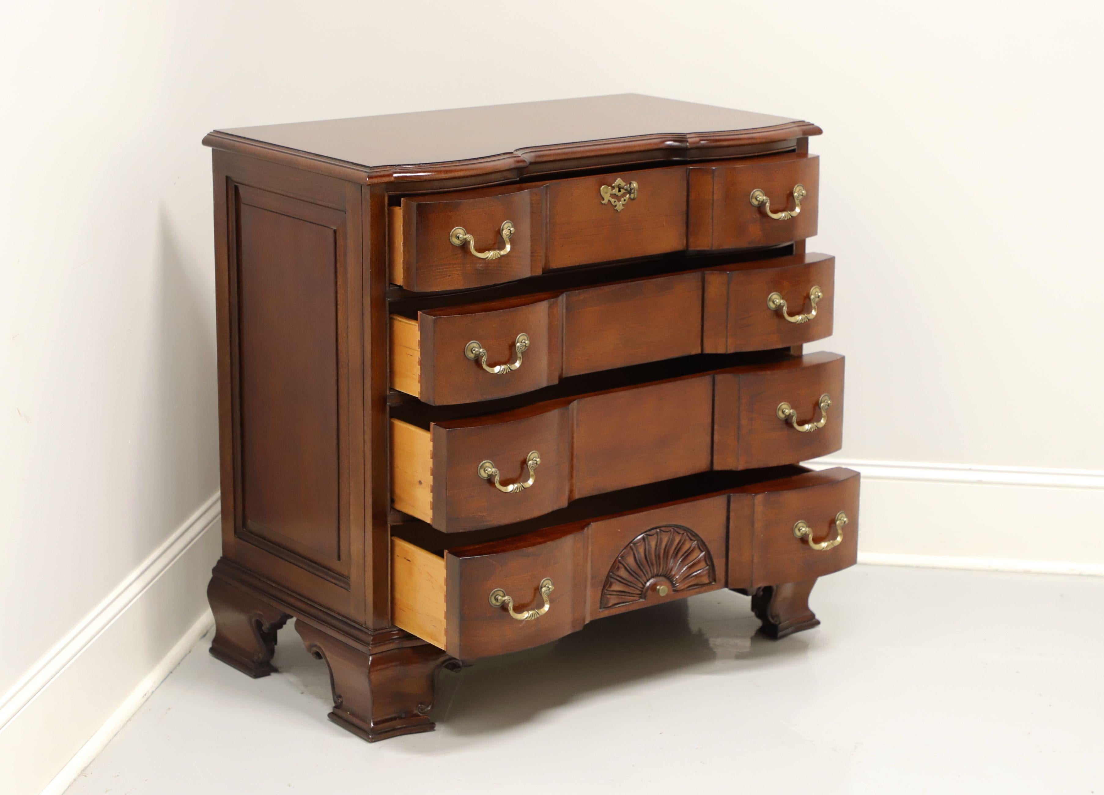 Contemporary Chippendale Style Cherry Block Front Nightstand Bedside Chest