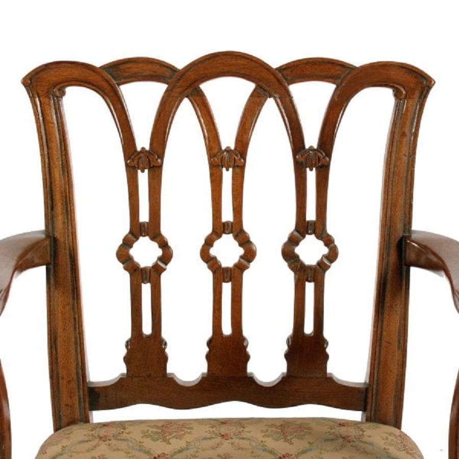 European Chippendale Style Child's Arm Chair, 19th Century For Sale