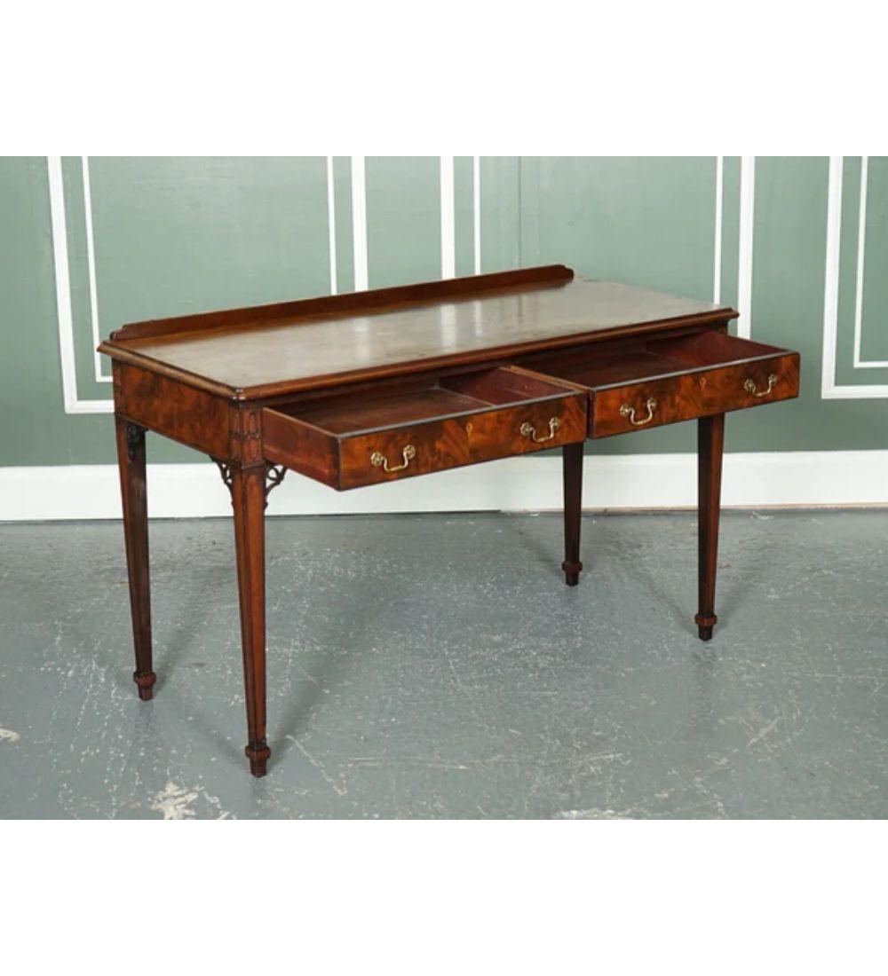 British Chippendale Style Console Hallway Table with Original Handles For Sale