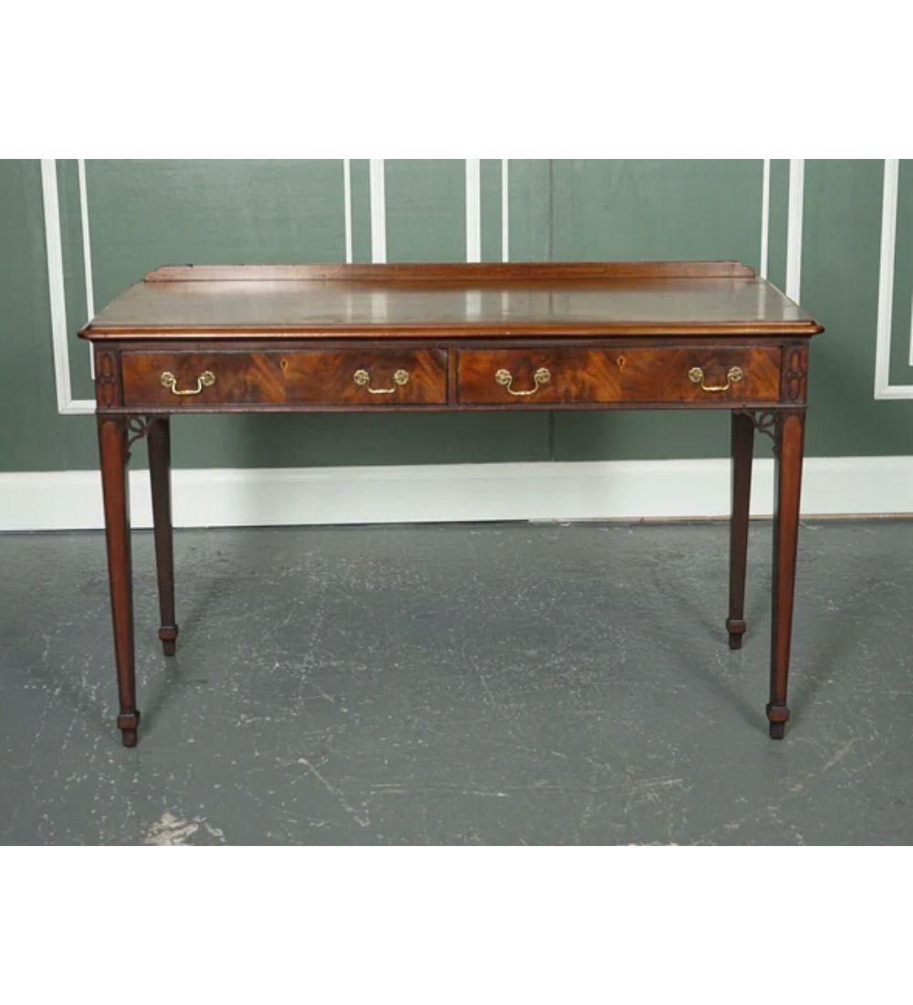 Chippendale Style Console Hallway Table with Original Handles In Good Condition For Sale In Pulborough, GB
