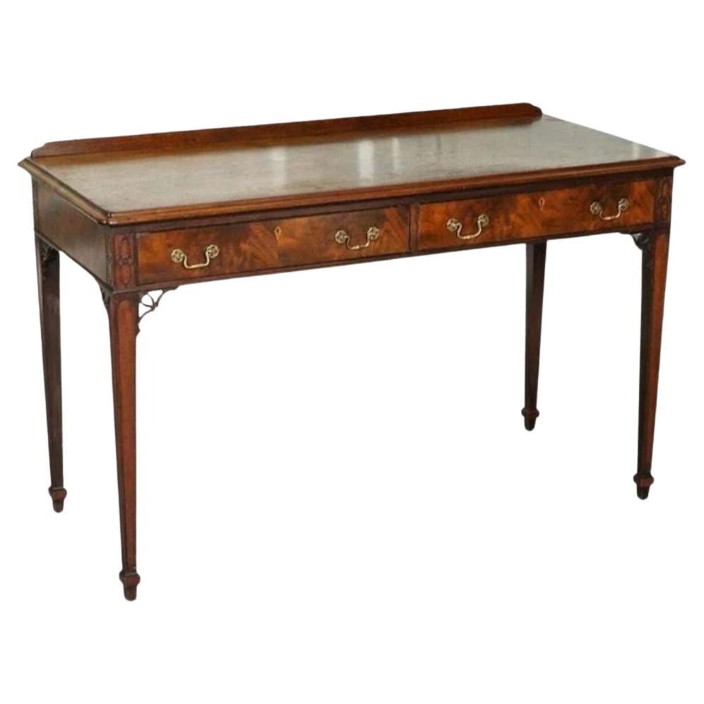 Chippendale Style Console Hallway Table with Original Handles For Sale