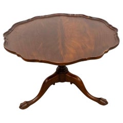 Chippendale Style Crotch Mahogany Low Center Table or Coffee Table