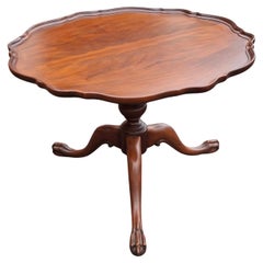 Chippendale Style Crotch Mahogany Low Center Table or Coffee Table